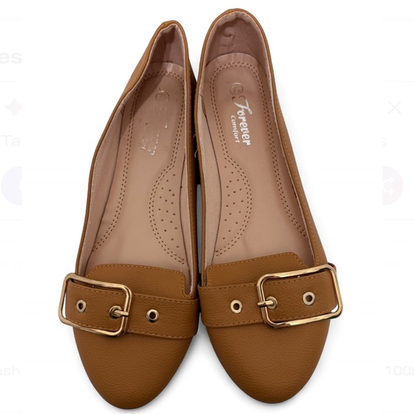 Forever Comfort Shoes - Forever Comfort ballet tan flats